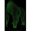 Акриловый светильник-ночник горила зеленый tty-n000699