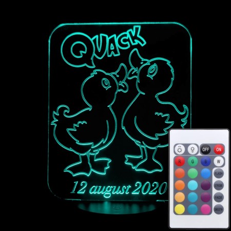 Акриловый светильник-ночник с пультом 16 цветов Утята tty-n001596