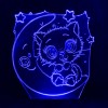 Акриловый светильник-ночник Киця на месяце синий tty-n001542