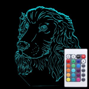 Акриловый светильник-ночник с пультом 16 цветов Собака 2 tty-n001113