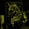 Акриловый светильник-ночник Единорог желтый tty-n001944