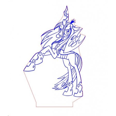 Акриловый светильник-ночник Единорог 3 белый tty-n001959