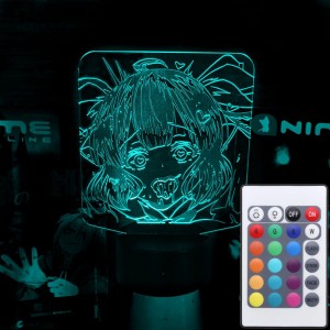 Акриловий світильник-нічник з пультом 16 кольорів Ахеґао tty-n001813