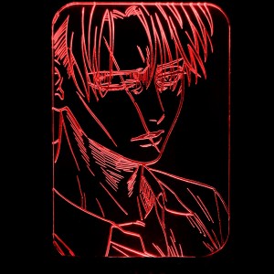 Акриловый светильник-ночник Леви Аккерман 3 красный tty-n001208