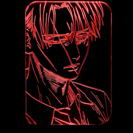 Акриловый светильник-ночник Леви Аккерман 3 красный tty-n001208