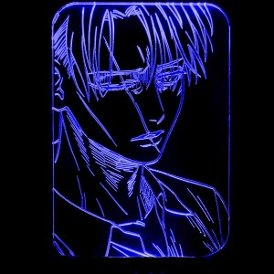 Акриловый светильник-ночник Леви Аккерман 3 синий tty-n001206