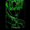 Акриловый светильник-ночник Леви Аккерман 3 зеленый tty-n001207