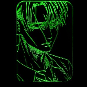 Акриловый светильник-ночник Леви Аккерман 3 зеленый tty-n001207