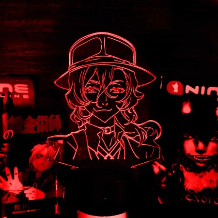 Акриловый светильник-ночник Чуя Накахара 2 красный tty-n001908