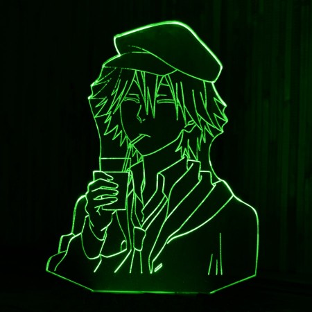 Акриловый светильник-ночник Ранпо Эдогава зеленый tty-n001620