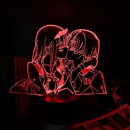 Акриловый светильник-ночник Darling in the Franxx красный tty-n002188