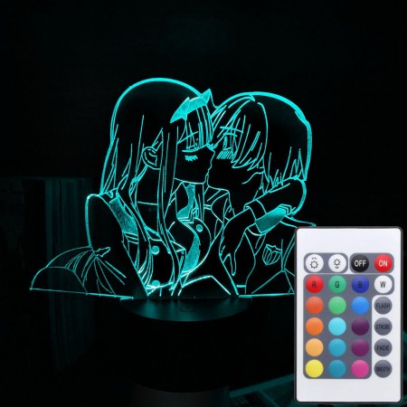 Акриловый светильник-ночник с пультом 16 цветов Darling in the Franxx tty-n002191
