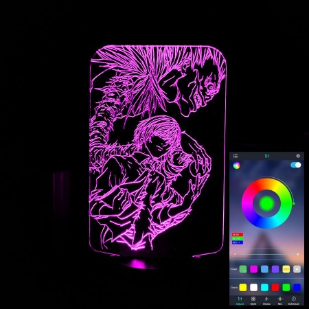 Акриловый светильник-ночник управление с телефона Тетрадь Смерти 2 tty-n001940