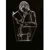 Акриловый светильник-ночник Тетрадь Смерти Лайт 2 белый tty-n000846