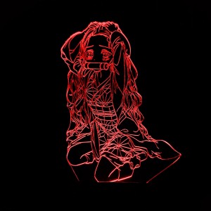 Акриловий світильник-нічник Незуко Камадо 2 червоний tty-n001362