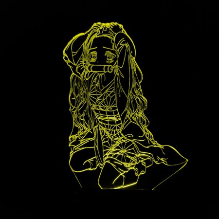 Акриловый светильник-ночник Незуко Камадо 2 желтый tty-n001363