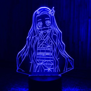 Акриловый светильник-ночник Незуко Камадо 3 синий tty-n001367