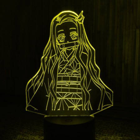 Акриловый светильник-ночник Незуко Камадо 3 желтый tty-n001370