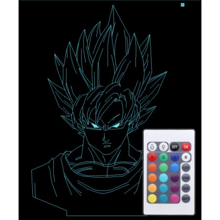 Акриловый светильник-ночник с пультом 16 цветов Сон Гоку tty-n000448