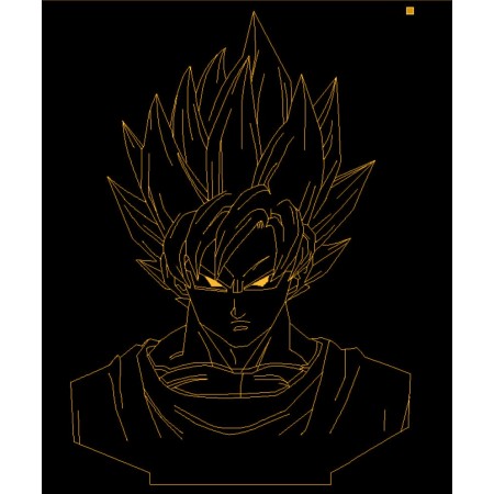 Акриловый светильник-ночник Сон Гоку желтый tty-n000446