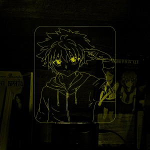 Акриловый светильник-ночник Киллуа Золдик желтый tty-n000474