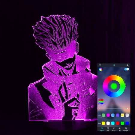 Акриловый светильник-ночник управление с телефона Сатору Годзе (Satoru Gojo) tty-n000598