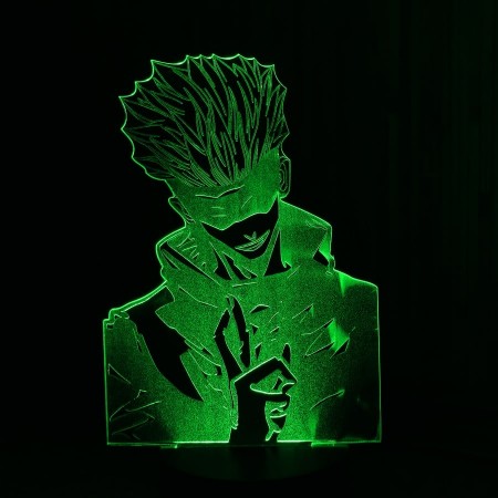 Акриловый светильник-ночник Сатору Годзе (Satoru Gojo) зеленый tty-n000593