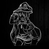 Акриловый светильник-ночник Мегумин (Коносуба) белый tty-n001021