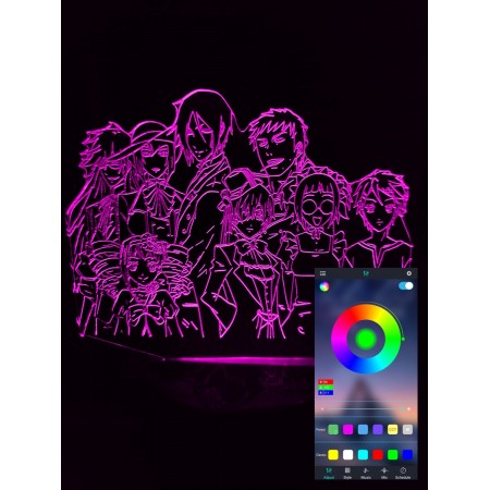 Акриловый светильник-ночник управление с телефона Темный Дворецький tty-n000855