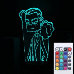 Акриловий світильник-нічник з пультом 16 кольорів Dee Metal Family tty-n002121