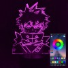 Акриловый светильник-ночник управление с телефона Кацуки Бакуго (Katsuki Bakugou) tty-n000591