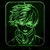 Акриловый светильник-ночник Шото Тодороки (Todoroki Shoto) зеленый tty-n000091