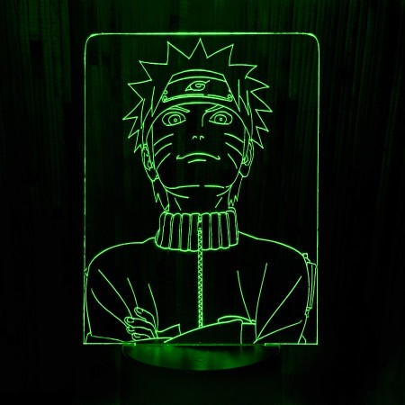 Акриловый светильник-ночник Наруто зеленый tty-n000052
