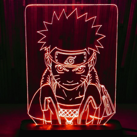 Акриловый светильник-ночник Наруто 2 красный tty-n000137