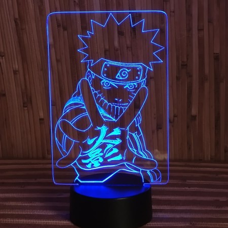 Акриловый светильник-ночник Наруто 4 синий tty-n000211