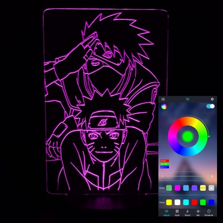 Акриловый светильник-ночник управление с телефона Наруто 5 tty-n000778