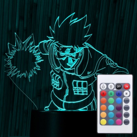 Акриловый светильник-ночник с пультом 16 цветов Какаши Хатаке tty-n000270