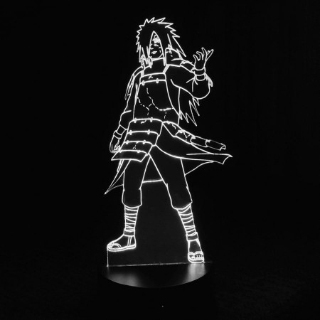 Акриловый светильник-ночник Учиха Мадара (Uchiha Madara) 2 белый tty-n000396