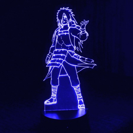 Акриловый светильник-ночник Учиха Мадара (Uchiha Madara) 2 синій tty-n000392
