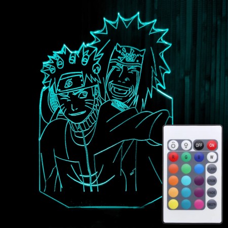 Акриловый светильник-ночник с пультом 16 цветов Наруто Джирая Сенсей tty-n001064