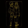 Акриловый светильник-ночник Наруто и Хината желтый tty-n000230