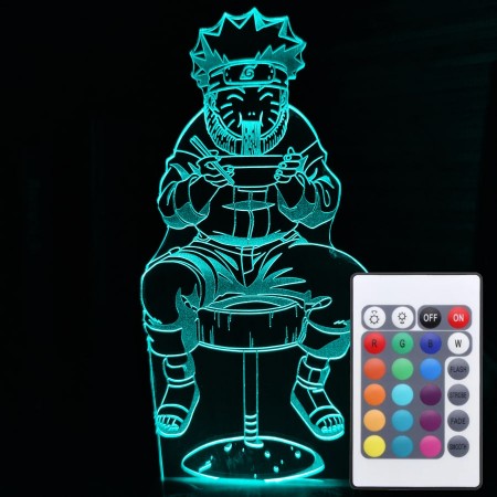 Акриловый светильник-ночник с пультом 16 цветов Наруто рамен tty-n000861