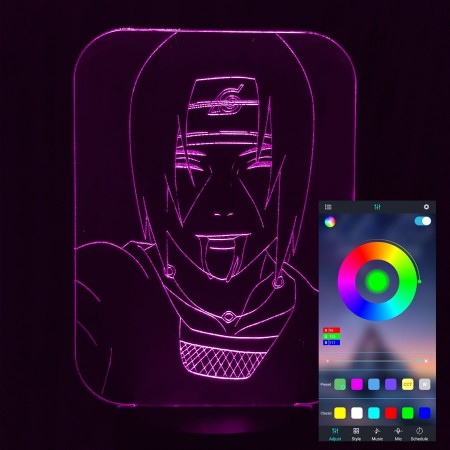 Акриловый светильник-ночник управление с телефона Учиха Итачи tty-n000520