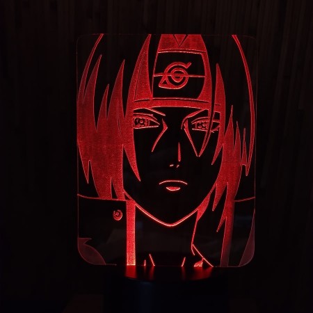 Акриловый светильник-ночник Учиха Итачи 2 красный tty-n000309