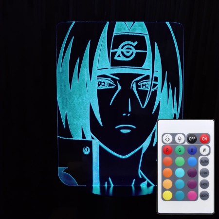 Акриловый светильник-ночник с пультом 16 цветов Учиха Итачи 2 tty-n000312