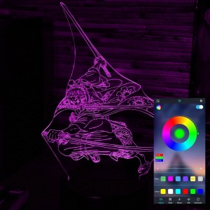 Акриловый светильник-ночник управление с телефона Ророноа Зоро (Zoro Roronoa) tty-n000667