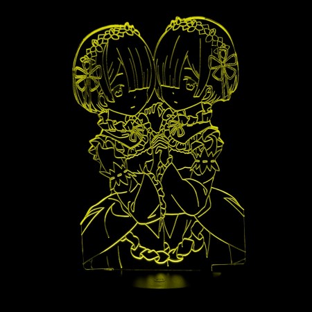 Акриловий світильник-нічник Рем і Рам жовтий tty-n001195