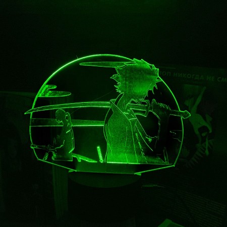 Акриловый светильник-ночник Муген и Дзин зеленый tty-n002103