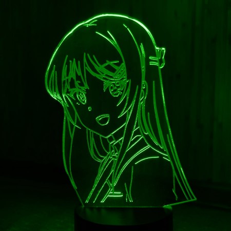 Акриловый светильник-ночник Девочка-Зайка зеленый tty-n001613