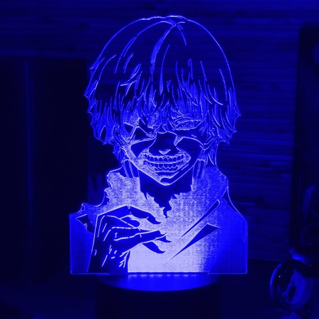 Акриловый светильник-ночник Кэн Канеки (Ken Kaneki) синий tty-n000617
